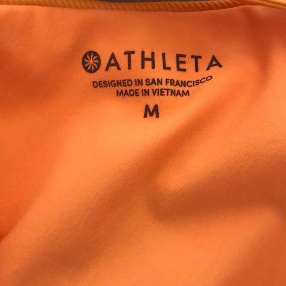 Athleta Scoop One Piece Swimsuit Orange Medium - Picture 7 of 11